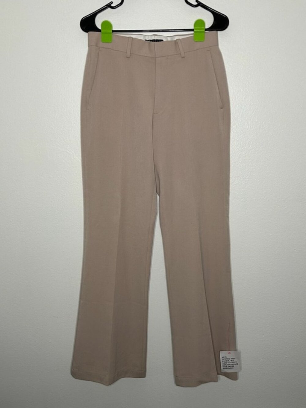 ASOS Design Pleated Wide-Leg Beige Work Pants Size: 32 x 30